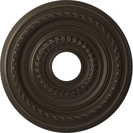 Ekena Millwork Cole PVC Ceiling Medallion (Fits Canopies up to 4 1/2"), Metallic Drk Bronze, 16"OD x 3 1/2"ID x 1"P CMP16COCDB